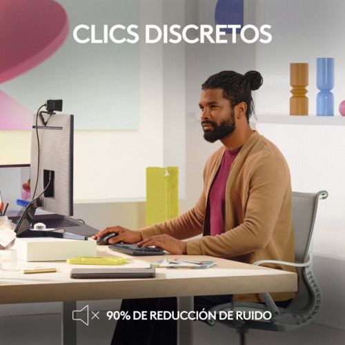 Logitech MX Master 3S para Mac, Apple, iPad, Funciona sobre cristal con Clics Silencioso, USB-C Negro