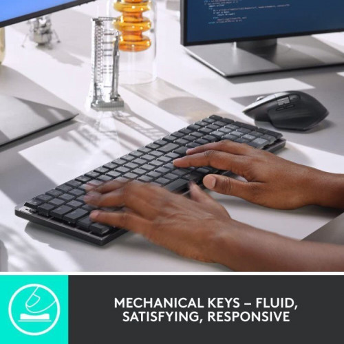 Logitech MX Mechanical Clicky Teclado Mecánico Inalámbrico Bluetooth Grafito QWERTY US International