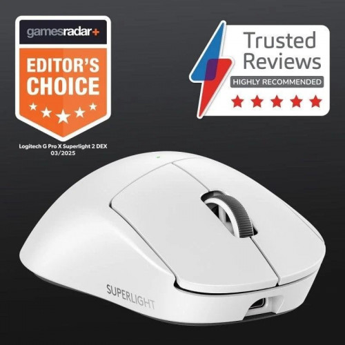 Logitech PRO X SUPERLIGHT 2 DEX Ratón Gaming Inalámbrico para Diestros 44000 DPI Blanco