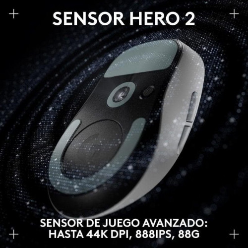 Logitech PRO X SUPERLIGHT 2 DEX Ratón Gaming Inalámbrico para Diestros 44000 DPI Blanco