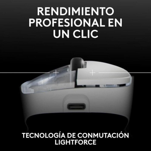 Logitech PRO X SUPERLIGHT 2 DEX Ratón Gaming Inalámbrico para Diestros 44000 DPI Blanco