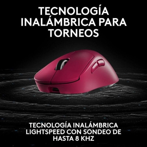 Logitech PRO X SUPERLIGHT 2 DEX Ratón Gaming Inalámbrico para Diestros 44000 DPI Magenta