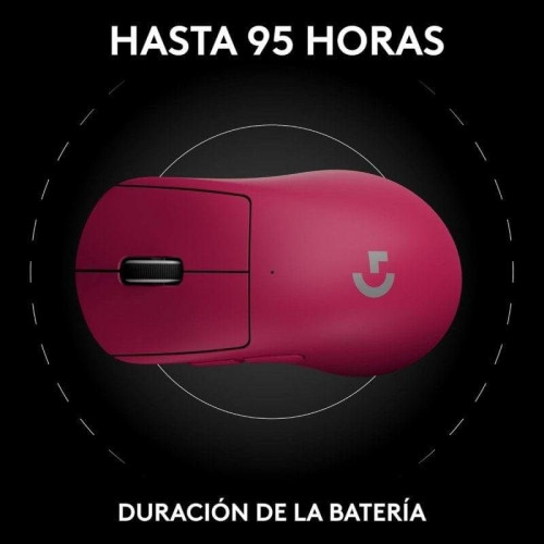 Logitech PRO X SUPERLIGHT 2 DEX Ratón Gaming Inalámbrico para Diestros 44000 DPI Magenta