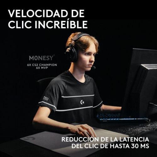 Logitech PRO X2 SUPERSTRIKE inalámbrico 44000 DPI blanco háptico LIGHTSPEED + G Pro X Auriculares Gaming Inalámbricos con Lightspeed Negros