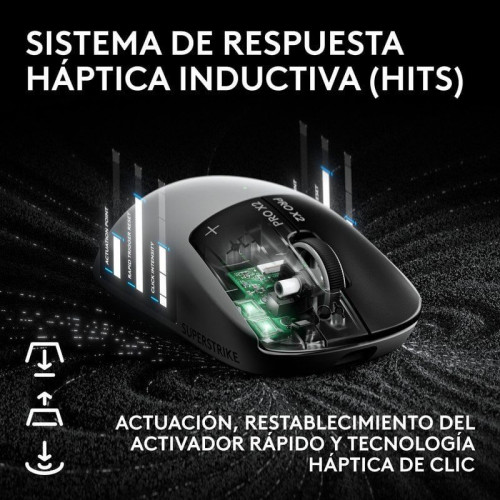 Logitech PRO X2 SUPERSTRIKE inalámbrico 44000 DPI blanco háptico LIGHTSPEED + G Pro X Auriculares Gaming Inalámbricos con Lightspeed Negros