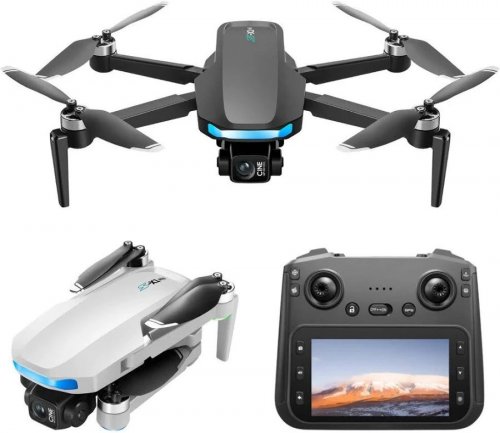 LSRC LSRC S-X1 GPS 5G FPV Digital con control remoto de pantalla LCD de 5.9 pulgadas,cámara dual 1080P HD,gimbal EIS de 3 ejes,posicionamiento por flu