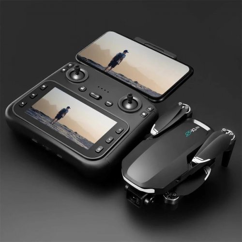 LSRC LSRC S-X1 GPS 5G FPV Digital con control remoto de pantalla LCD de 5.9 pulgadas,cámara dual 1080P HD,gimbal EIS de 3 ejes,posicionamiento por flu