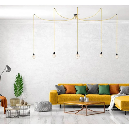 Luminaria colgante Hang 5 de lino