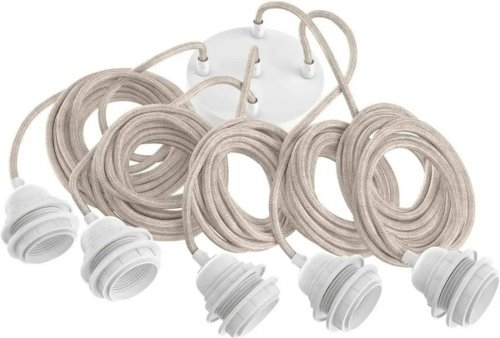 Luminaria colgante Hang 5 de lino
