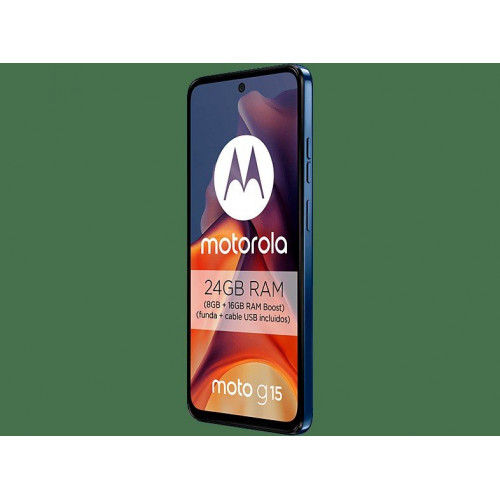 Móvil - Motorola Moto g15, Navy Peony, 512 GB, 8 GB RAM, 6.72