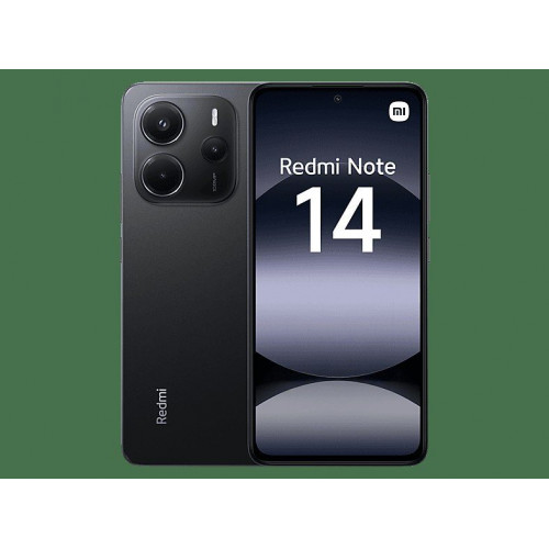 Móvil - Xiaomi Redmi Note 14, Negro medianoche, 128 GB, 6 GB RAM, 6.67