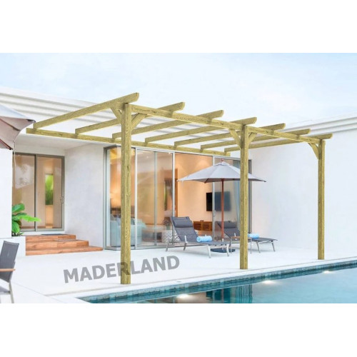 Maderland Pérgola Adosada de madera maciza Oviedo