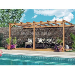 Maderland Pérgola de Madera Laminada Adosada Palma