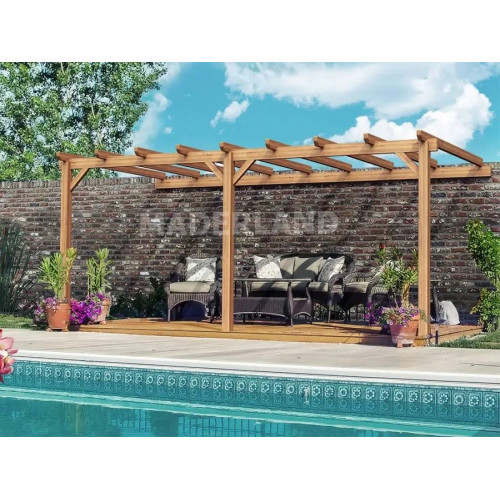 Maderland Pérgola de Madera Laminada Adosada Palma