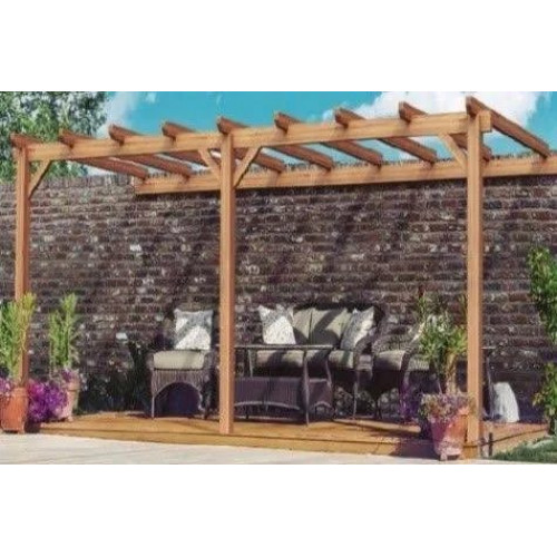Maderland Pérgola de Madera Laminada Adosada Palma