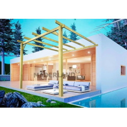 Maderland Pérgola de Madera Maciza Adosada Huesca