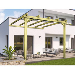 Maderland Pérgola de madera Maciza Adosada Lloret