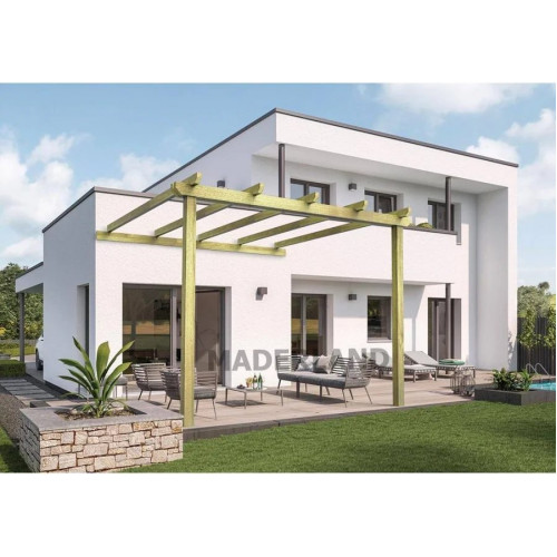 Maderland Pérgola de madera Maciza Adosada Lloret