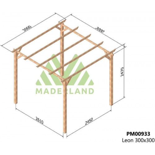 Maderland Pérgola de madera maciza León