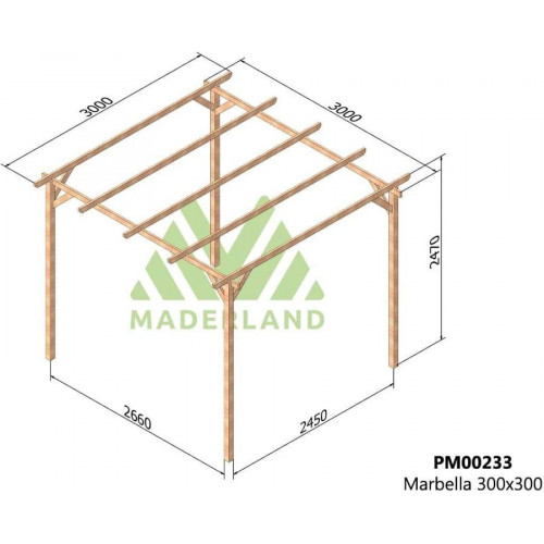 Maderland Pérgola de Madera maciza Marbella