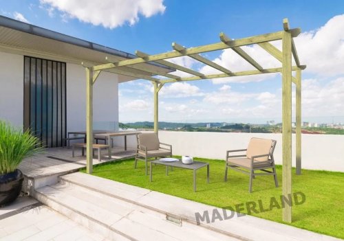 Maderland Pérgola de madera Modelo Barcelona