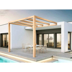 Maderland Pérgola Laminada Adosada de Madera Burgos