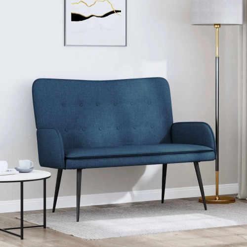 Maison Exclusive - Sofá de 2 Plazas Azul 115 X 61 X 87 cm Tela
