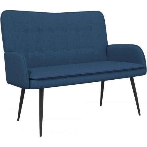 Maison Exclusive - Sofá de 2 Plazas Azul 115 X 61 X 87 cm Tela