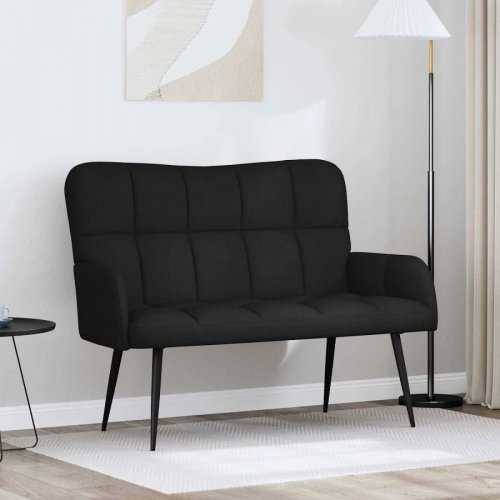 Maison Exclusive - Sofá de 2 Plazas Negro 115 X 61 X 87 cm Tela