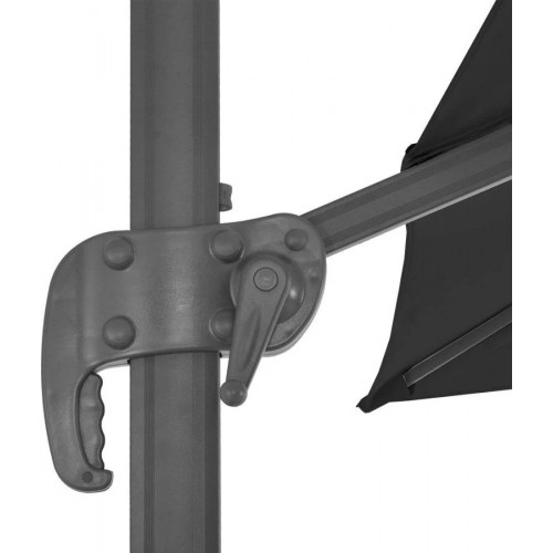 Maison Exclusive Sombrilla de jardín con base portátil gris