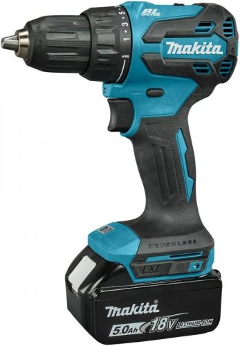 Makita DDF490RTJ Taladro atornillador LXT 18 V incl. 2 x 5,0Ah y cargador rápido en Mbox