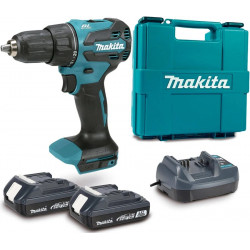 Makita Taladro percutor inalámbrico 18v 2 baterías 2,0 Li-ion