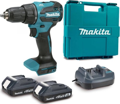 Makita Taladro percutor inalámbrico 18v 2 baterías 2,0 Li-ion