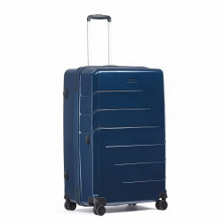 Maleta trolley grande policarbonato revesrse zipper 73 cms 4,2 kg. Azul