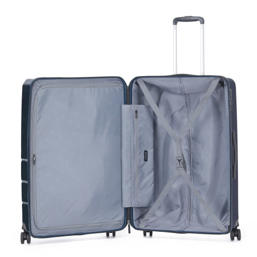 Maleta trolley grande policarbonato revesrse zipper 73 cms 4,2 kg. Azul