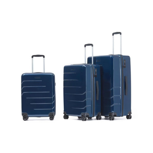 Maleta trolley grande policarbonato revesrse zipper 73 cms 4,2 kg. Azul