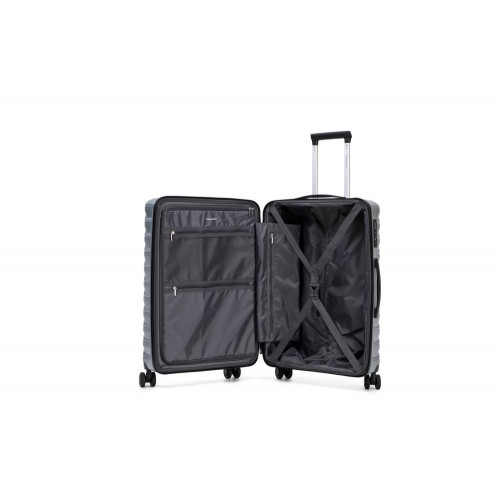 Maleta trolley grande polipropileno revesrse zipper 77 cms 3,4 kg. Gris claro