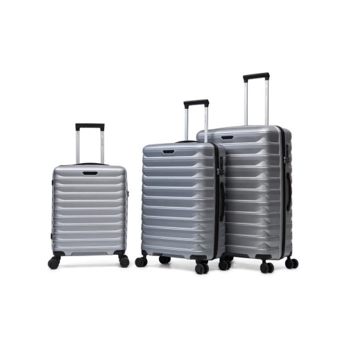 Maleta trolley grande polipropileno revesrse zipper 77 cms 3,4 kg. Gris claro