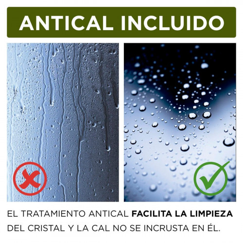 Mampara corredera Vitria transparente perfil cromado 6mm (165-170)x150cm