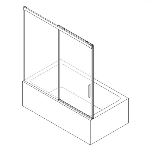 Mampara corredera Vitria transparente perfil cromado 6mm (165-170)x150cm