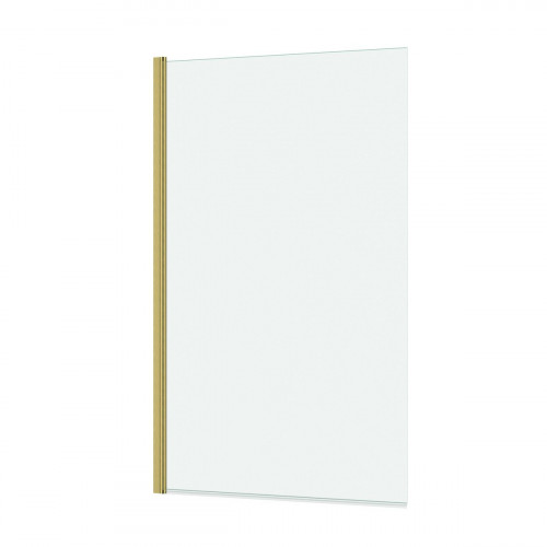 Mampara de bañera 1 hoja abatible Essential transparente perfil oro 80x140 cm