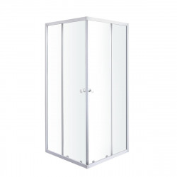 Mampara de ducha 80x80x185 cm Aluminio blanco 4mm Garian