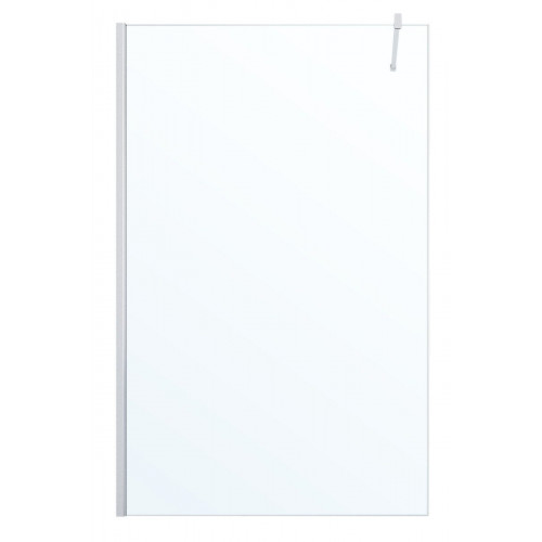 Mampara de ducha abatible Cool I perfil aluminio plata (110-111.5)x200 cm cristal templado 8mm transparente antical reversible. Barra fijación muro o techo recortable incluida VANGUARD