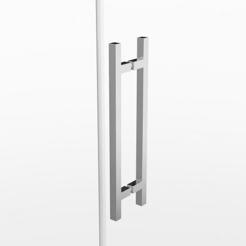 Mampara de ducha corredera transparente Slim perfil cromo (65-70)x(95-100)x195 cm 6 mm