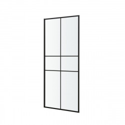 Mampara de ducha fija 80 cm Negro nate Izza