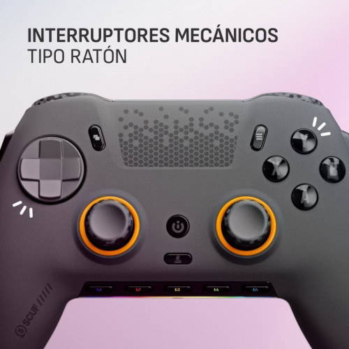 Mando SCUF Envision HE Wireless Blanco Sticks Hall Effect RGB Macros PC Gris