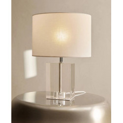 MANGO HOME Lámpara mesa base vidrio
