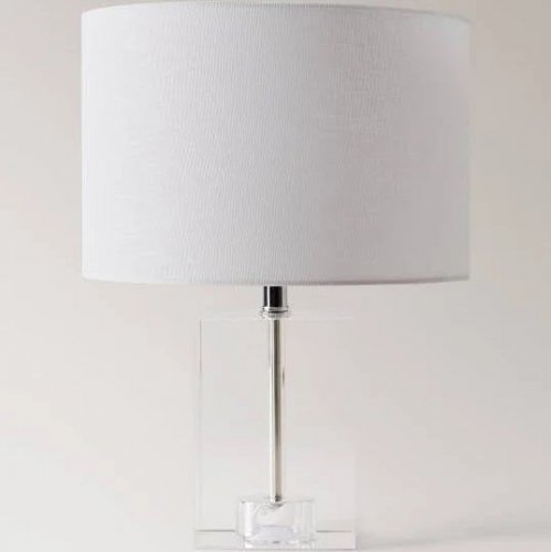 MANGO HOME Lámpara mesa base vidrio