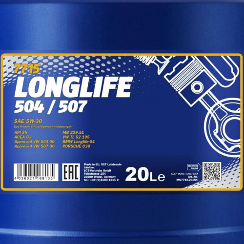 Mannol Longlife 504/507 5W-30 7715