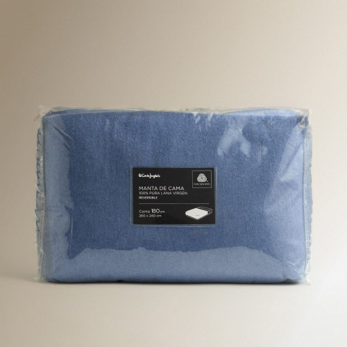 Manta de cama pura lana virgen Princess EuroVolter Azul